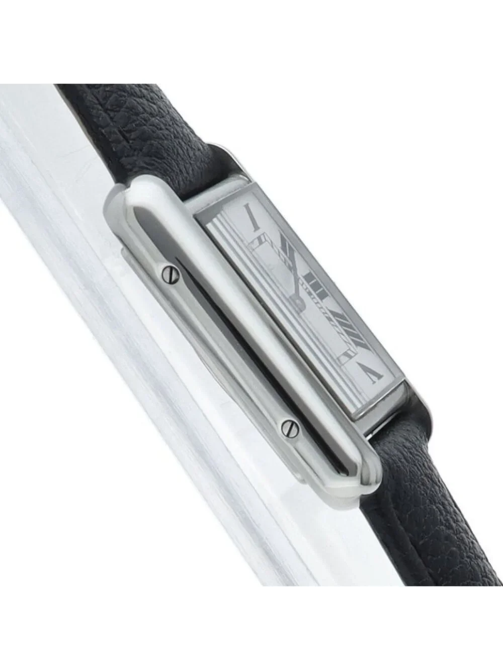 Cartier Tank Must SM Watch SS Leather Silver Polished